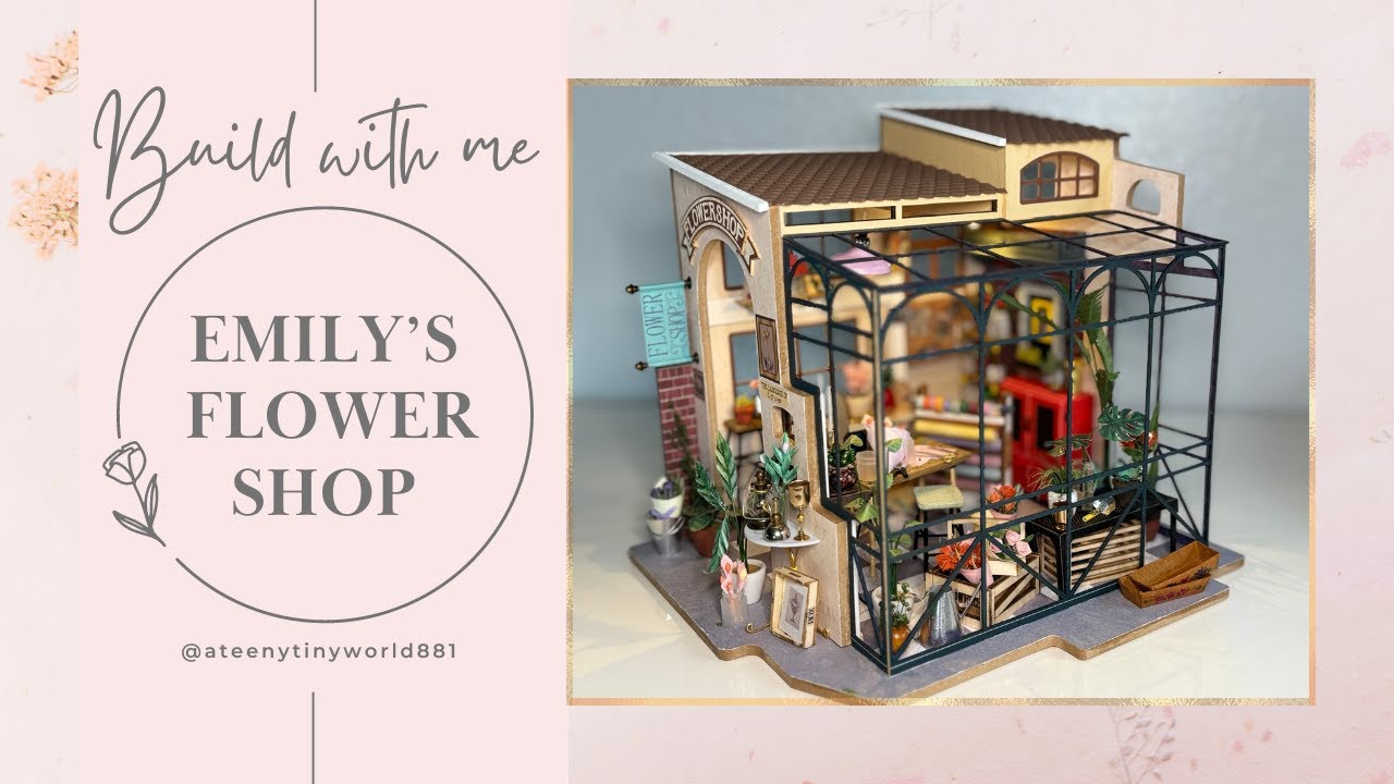 Emily's Flower Shop Miniature Kit | Full Build | Step-by-step | Satisfying Video