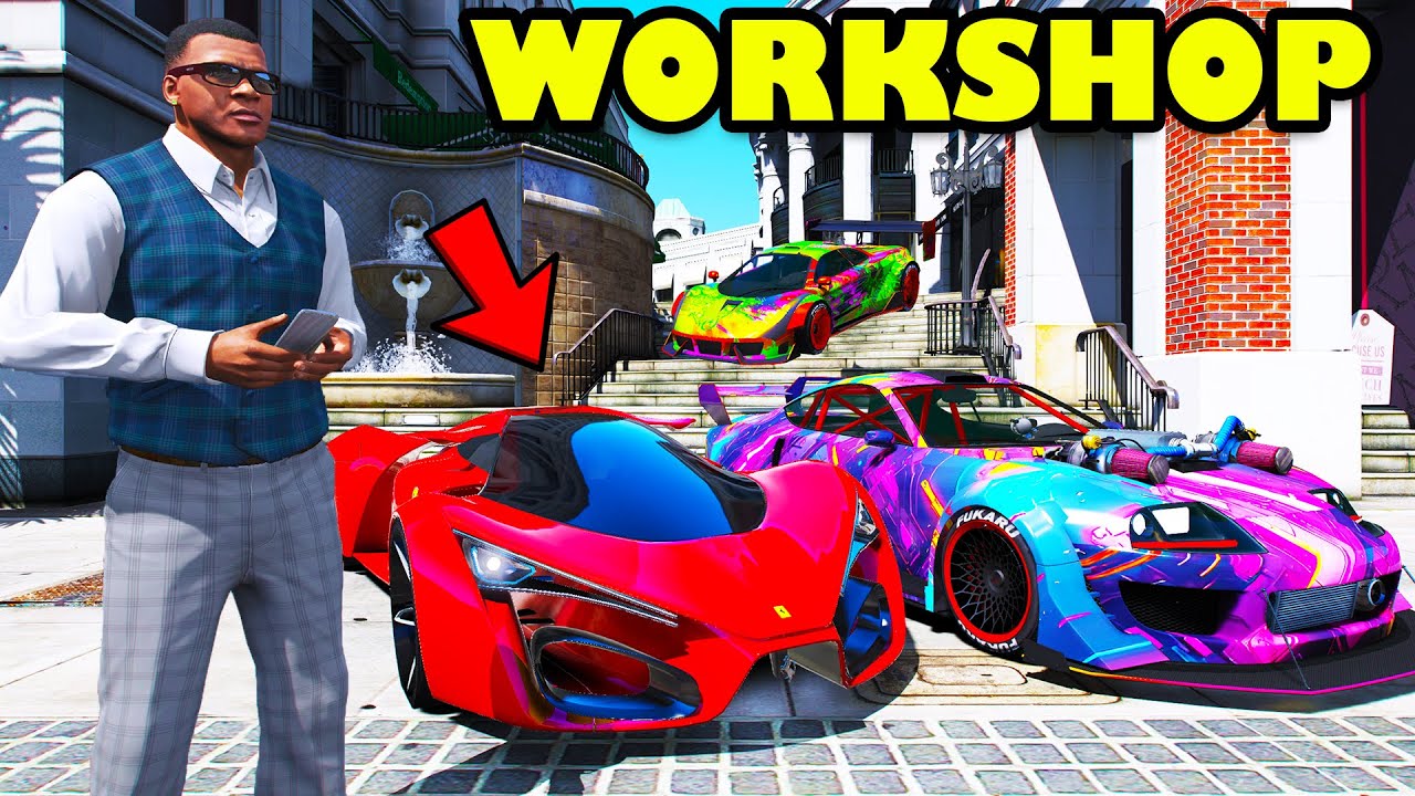Franklin Bought Exotic Premium Supercars In His New Workshop GTA 5 | SHINCHAN and CHOP