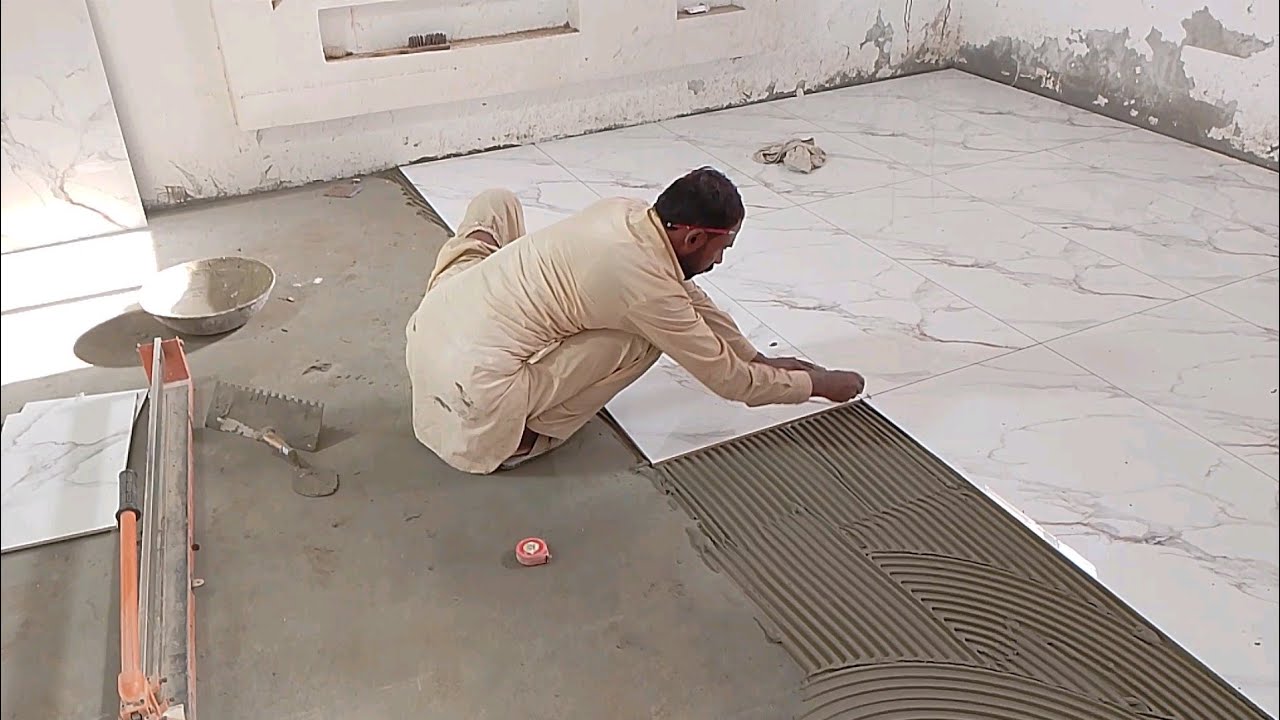 Luxury bedroom floor tiles fitting with no experience / epoxy active floor/ Best tile for floor 