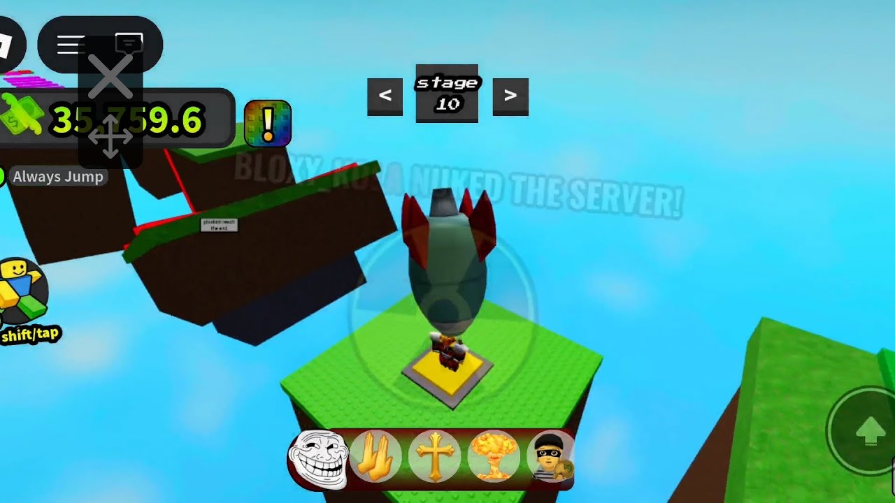 I drop nuke for 1,000,000.0 bobux in p2w obby full version #memes #meme #cool