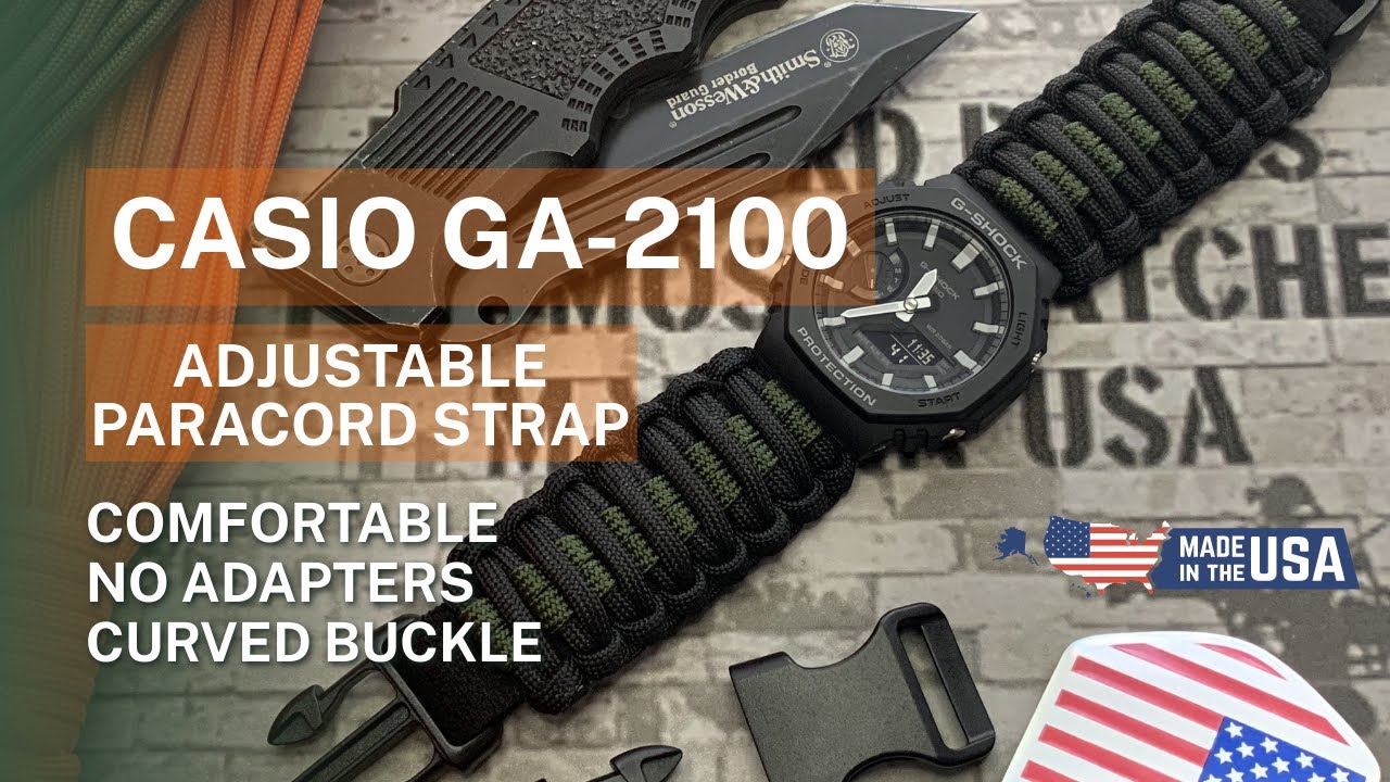 Where to Buy Adjustable Paracord Straps for Casio GA-2100? We can help!  #casioparacordstraps
