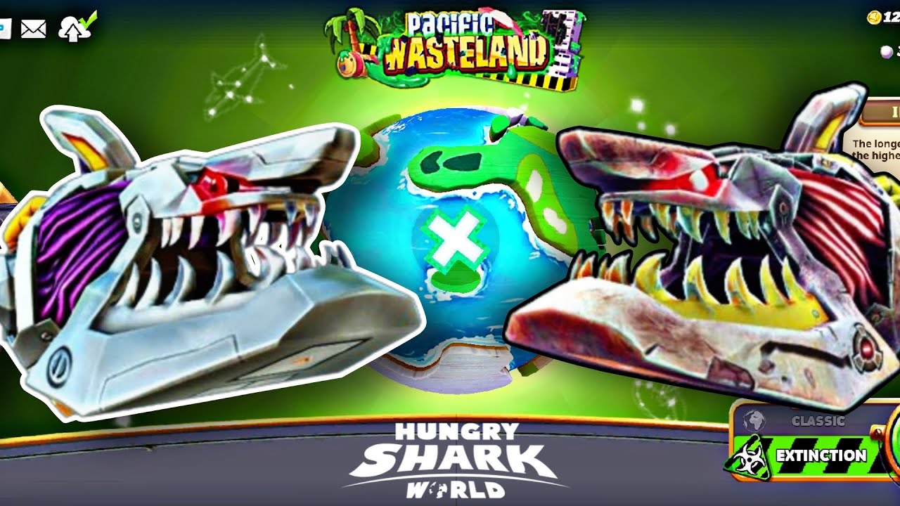 HUNGRY SHARK WORLD | ROBOSHARK in Extinction mode - full gameplay
