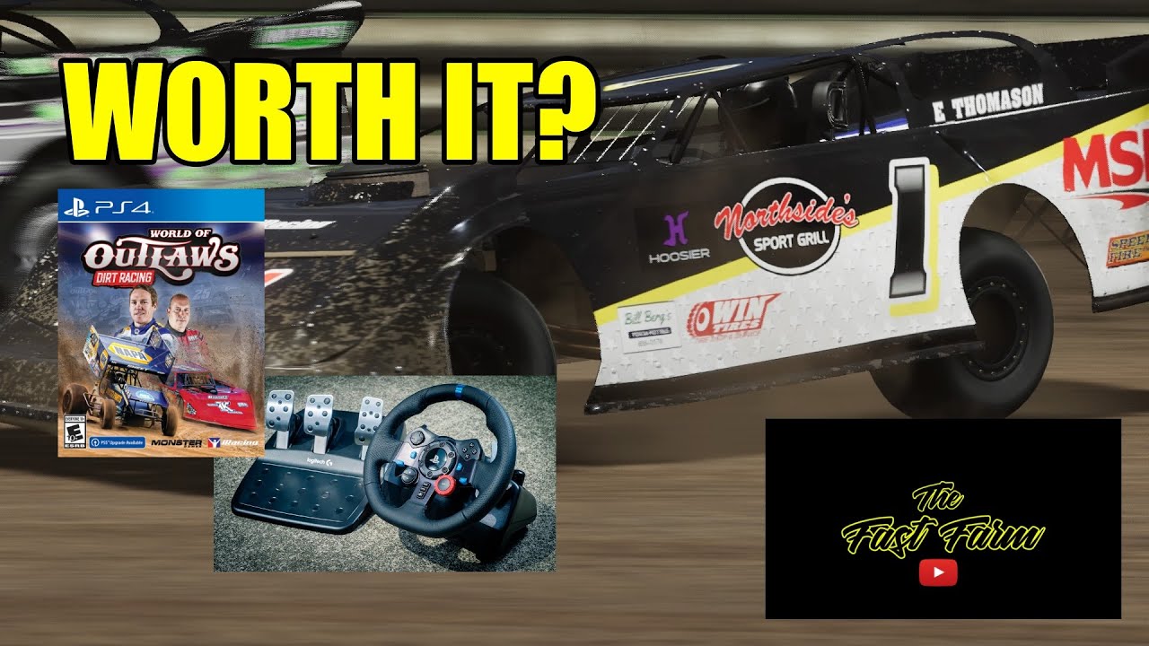 A Dirt Track Racer REVIEWS the NEW World of Outlaws Game & G29 Steering Wheel! | Fast Farm