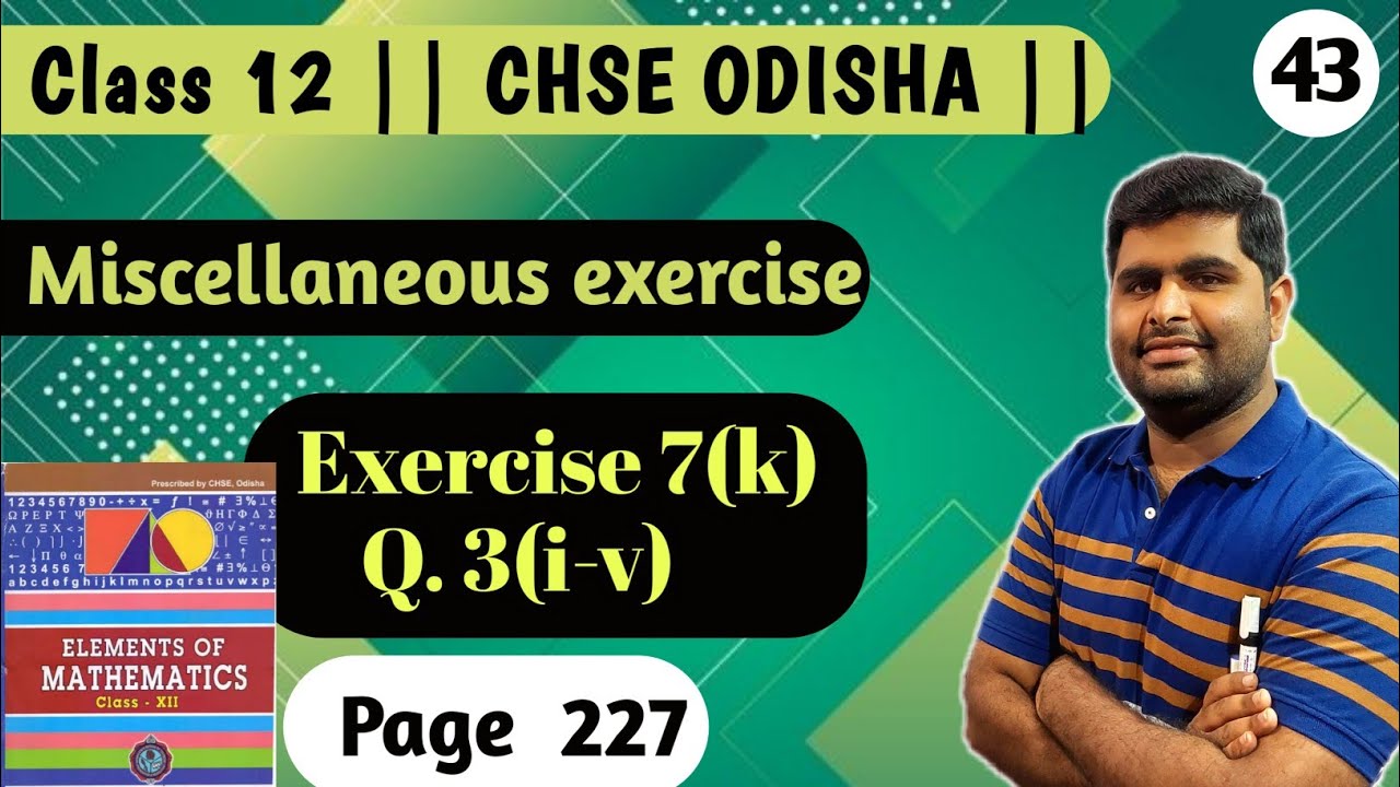 exercise 7k Q.3 || derivative class 12 || elements of mathematics class 12 || chse odisha ||