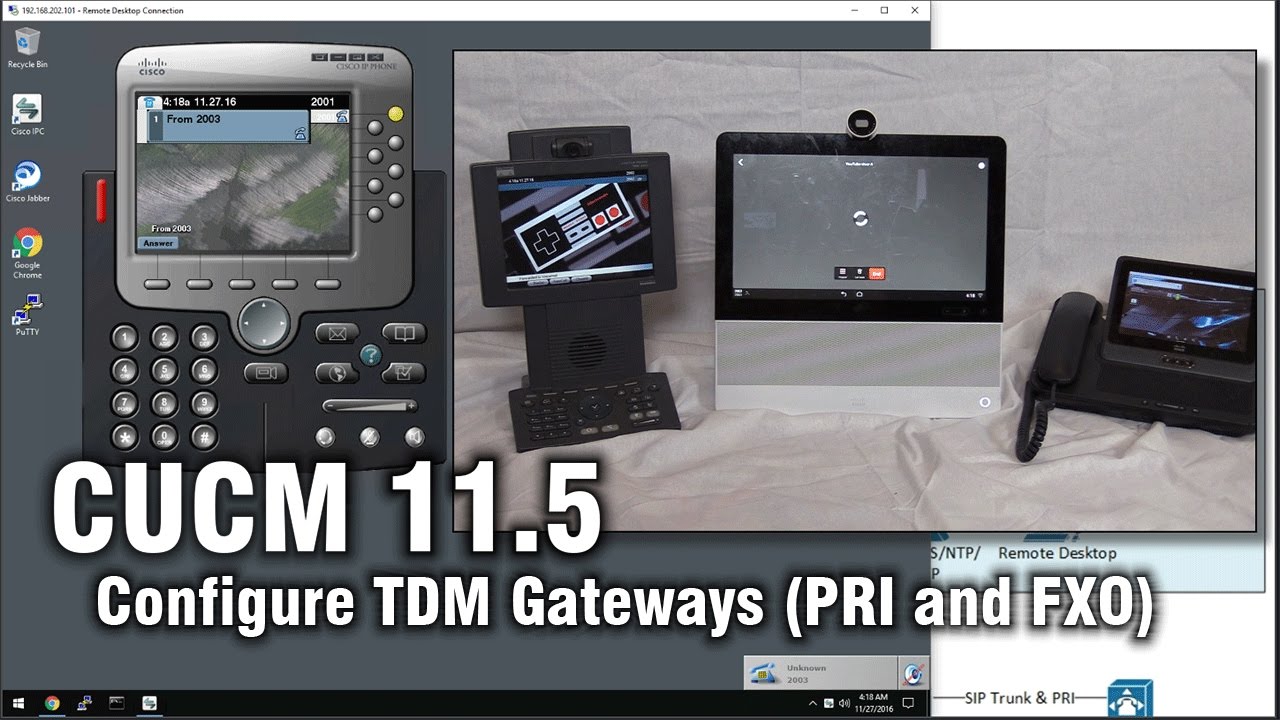 CUCM/CME 11.5: How to configure basic TDM Gateways (PRI & FXO) Home Lab