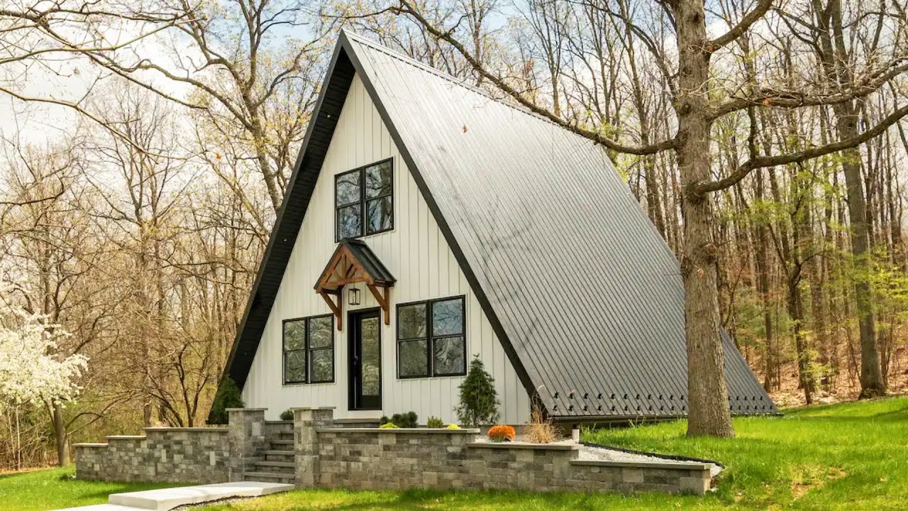 Unique Beautiful A- Frame Cabin and All It Has To Offer