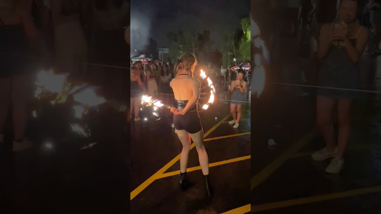 College Party Fire Performance 