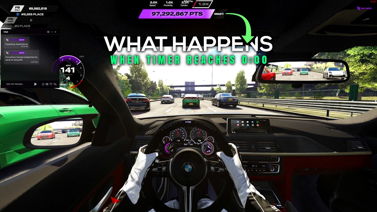 Full 15 Minute Run in No Hesi At 4AM till the timer resets to 0 😴 | Assetto Corsa BMW POV