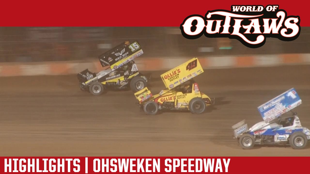 World of Outlaws Craftsman Sprint Cars Ohsweken Speedway July 26th, 2016 | HIGHLIGHTS