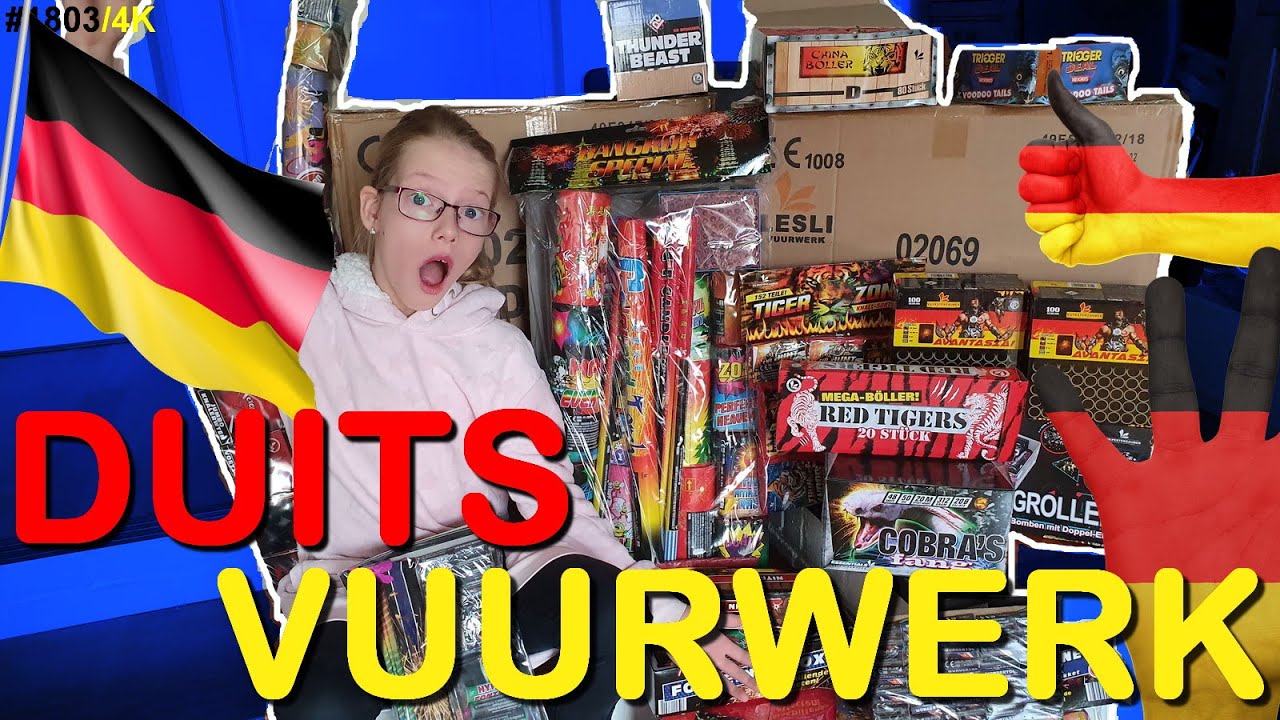 VUURWERK uit DUITSLAND,💥Papa was bij de NETTO supermarkt in DUITSLAND ☠ BOMMEN en GRANATEN 💣#1803