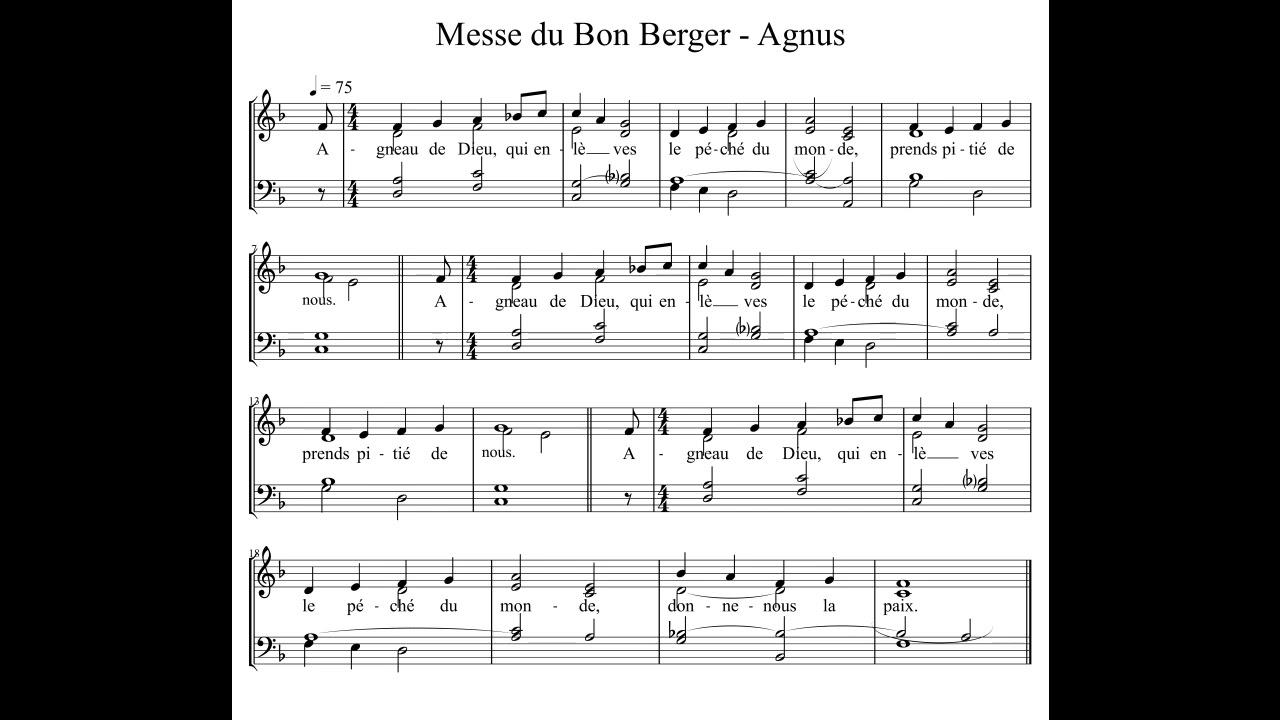 Agnus Dei Messe du Bon Berger