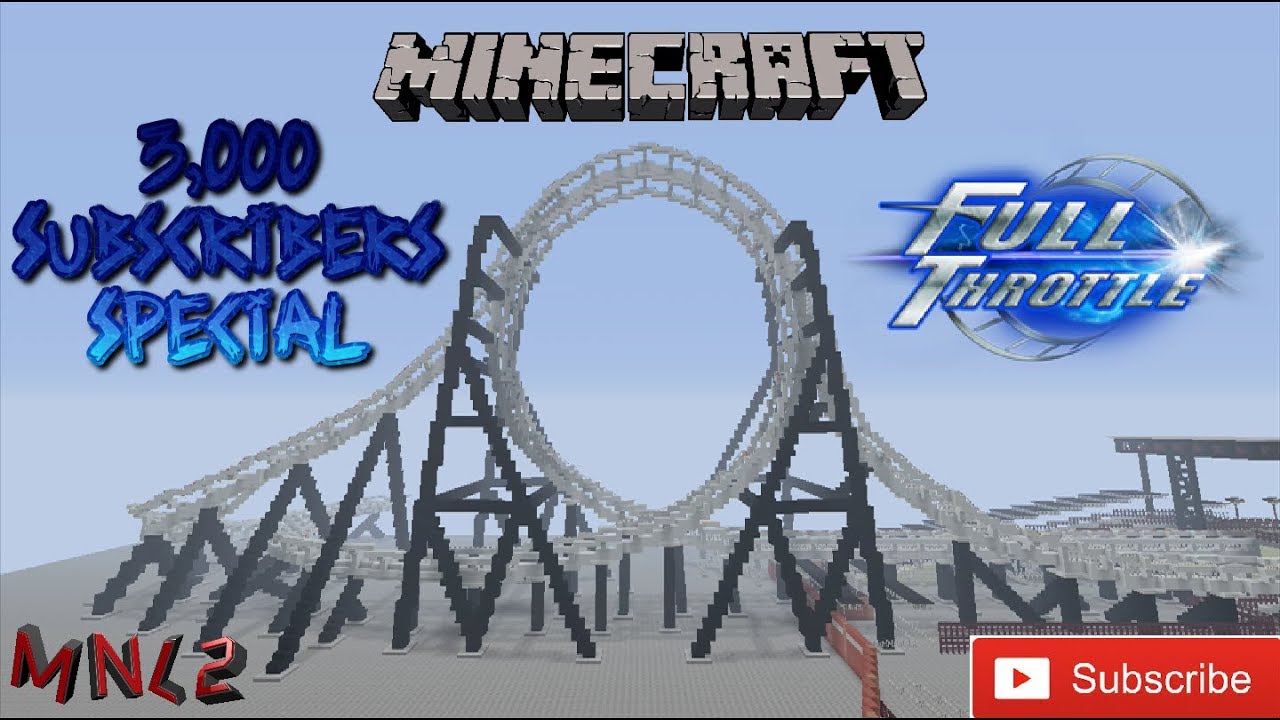 3,000 Subscribers Special! Minecraft Full Throttle V2! SFMM Roller Coaster Recreation