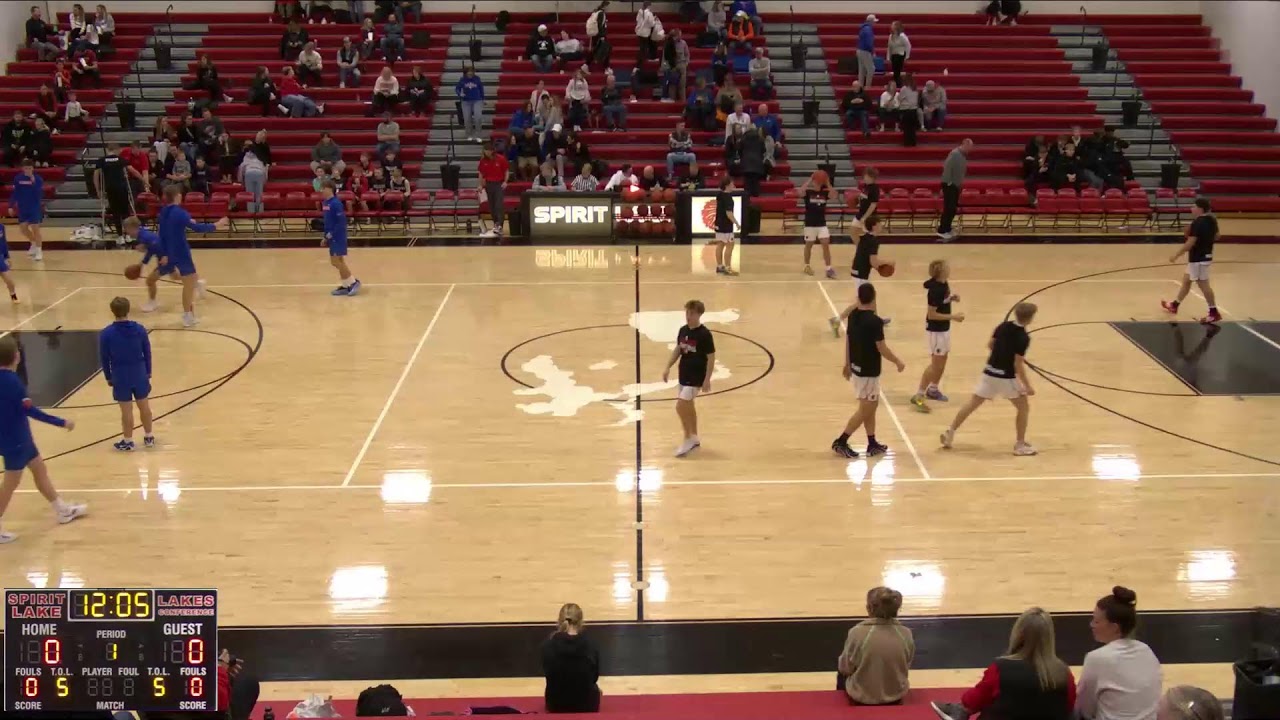 Spirit Lake JV Boys BB vs Sioux Center High School Mens Varsity Basketball