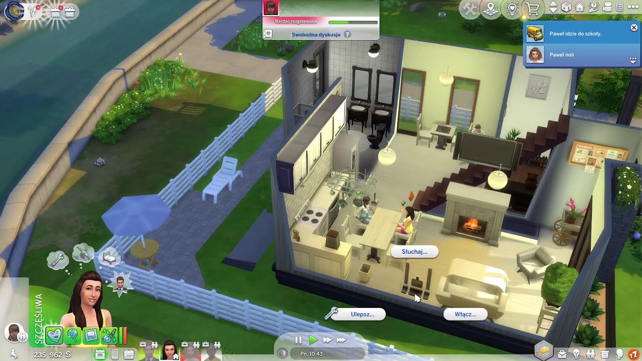 sims4 nudne życie sima