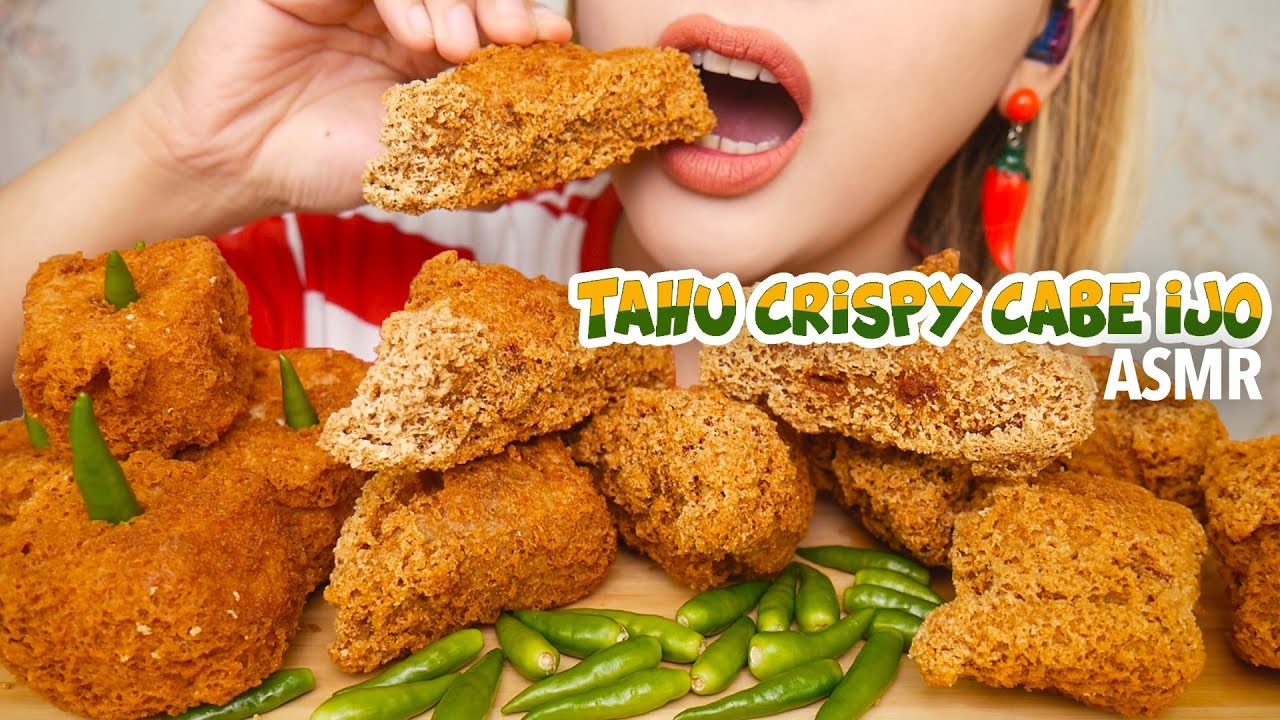 ASMR TAHU G4RING CRISPY ISI CABE IJO | ASMR Indonesia
