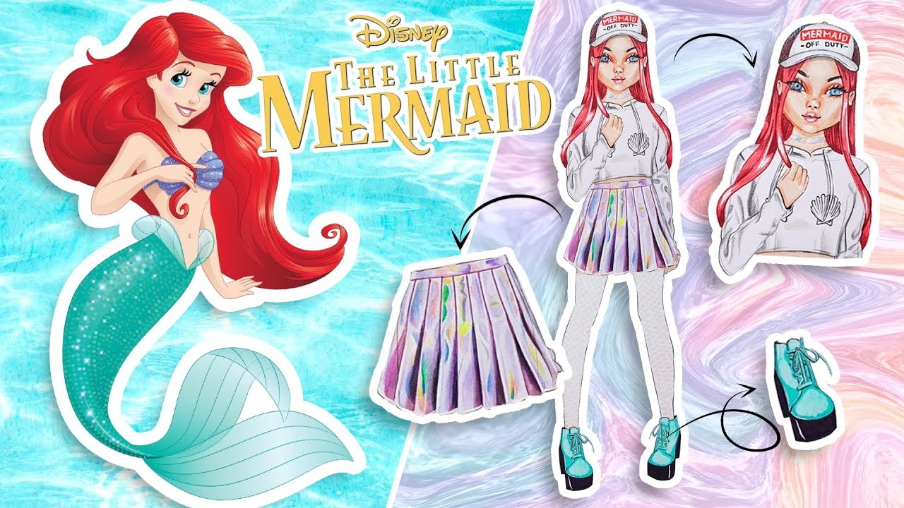 Mermaid Off Duty | Modern Disney Princess Arielle || Foxy Draws