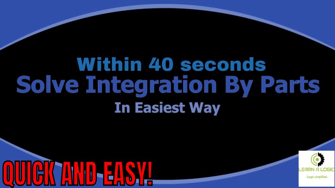 How to solve integration by parts problems easily | Integration tricks
