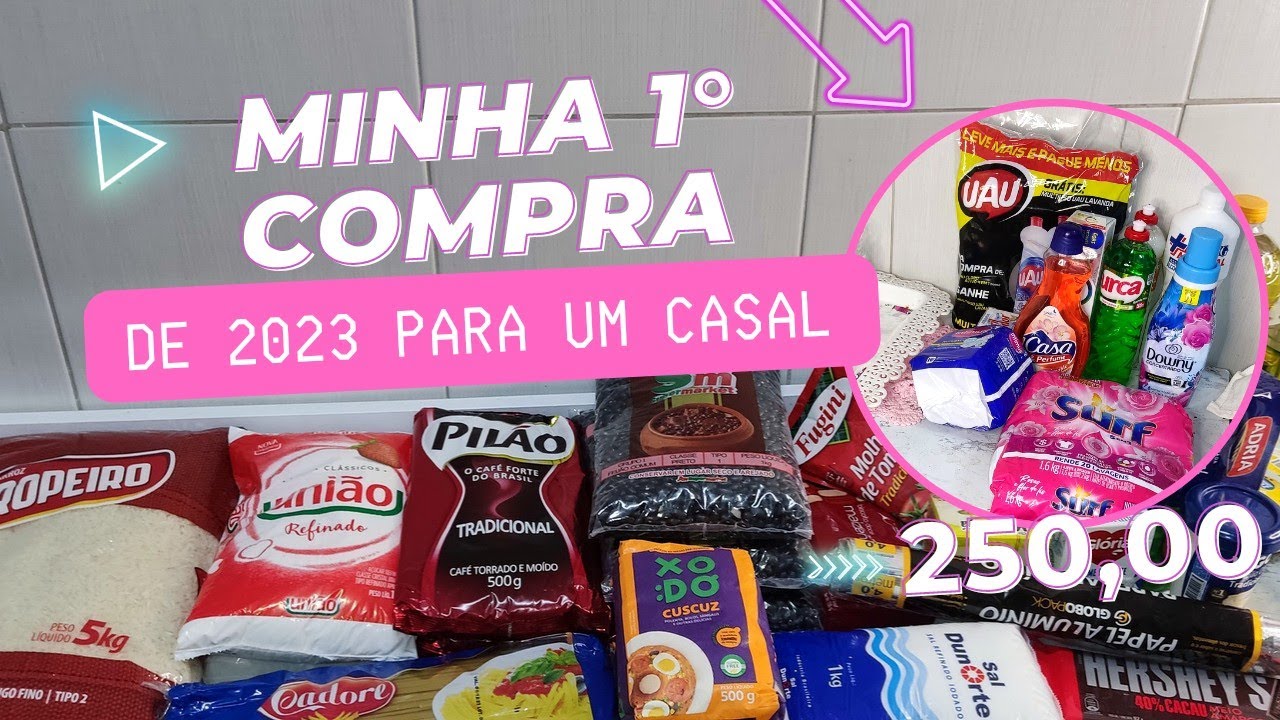 COMPRAS DE MERCADO PARA UM CASAL COM 250 REAIS
