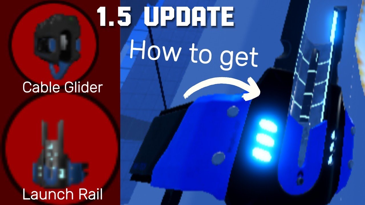 How to get Launch Rail 1, Mag Rail, Launch Rail 2 and Cable Glider in Parkour Reborn 1.5