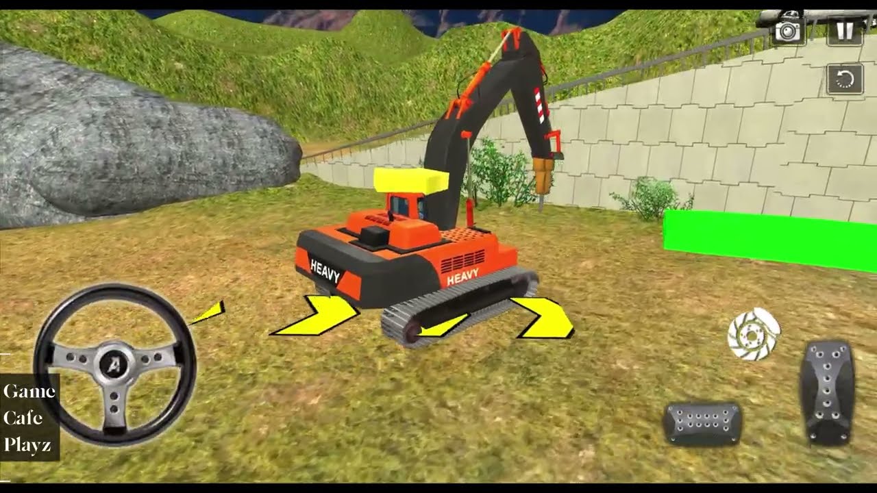 Construction work in City! Construction Excavator Game 3d | GameCafe Playz #constructiongame #gaming