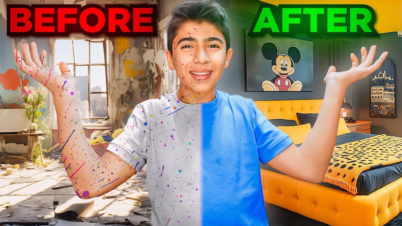 فاجأنا ابنا ب غرفة أحلامه 🛏️ (لون غريب)