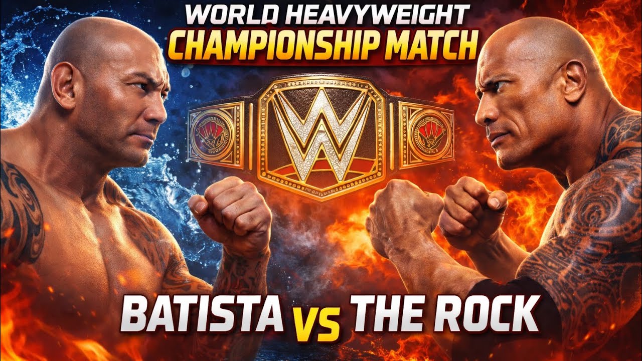 This Match DESTROYED The Arena! Batista vs The Rock world Heavyweight Championship Battle!