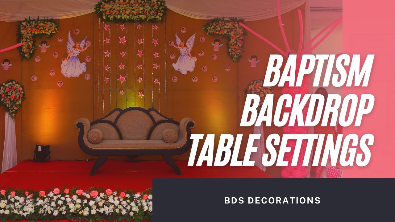 Baptism Backdrop and table settings | Bds decorations | Props rentals