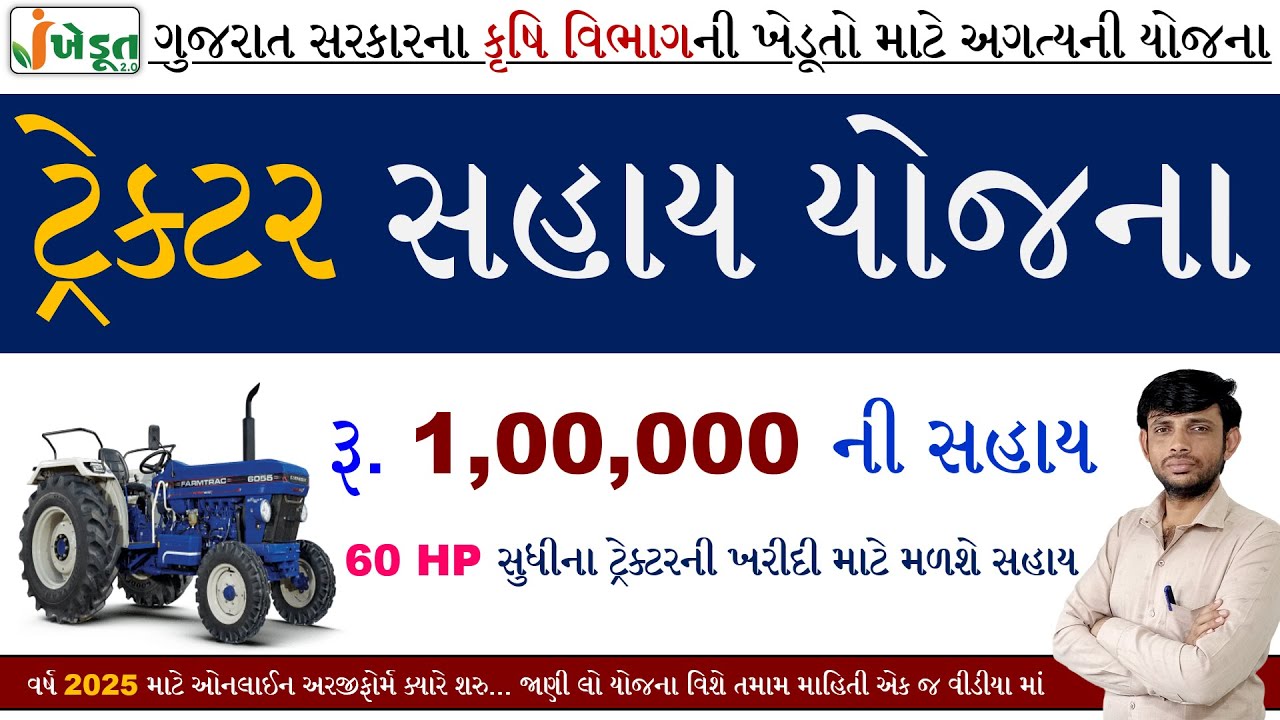 Tractor Sahay Yojana Gujarat 2025 | Tractor Subsidy 2025 Gujarat | Mini Tractor Yojana 2025