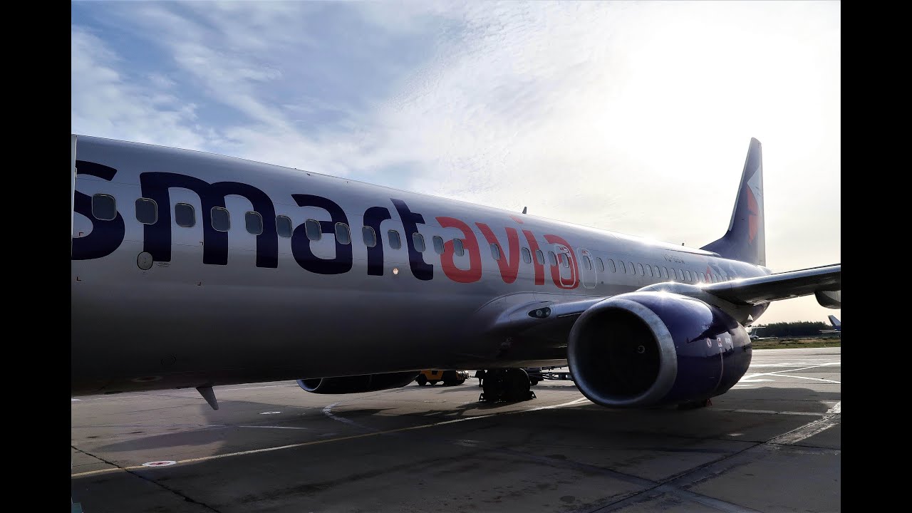 Взлет из Домодедово Boeing 737-800 Смартавиа