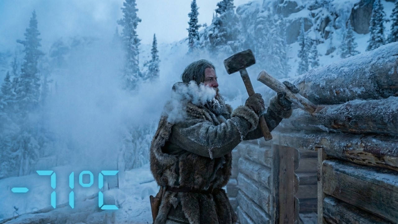 -71°C Winter Survival: Building a House with Hand Tools Only