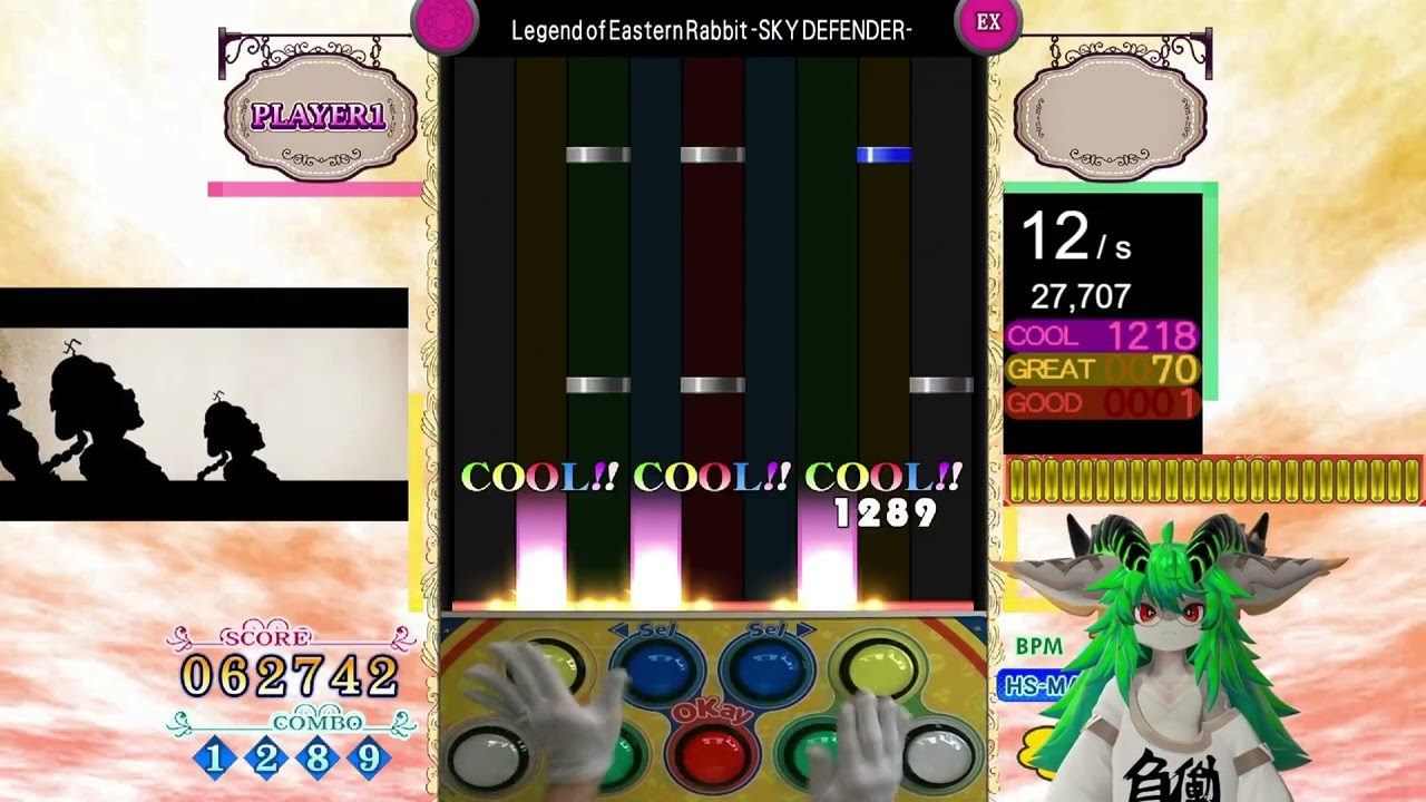 [pop'n music PMS] ●11 Legend of Eastern Rabbit -SKY DEFENDER- [mAiNOTHER] EXHARD CLEAR AAA 97.5k
