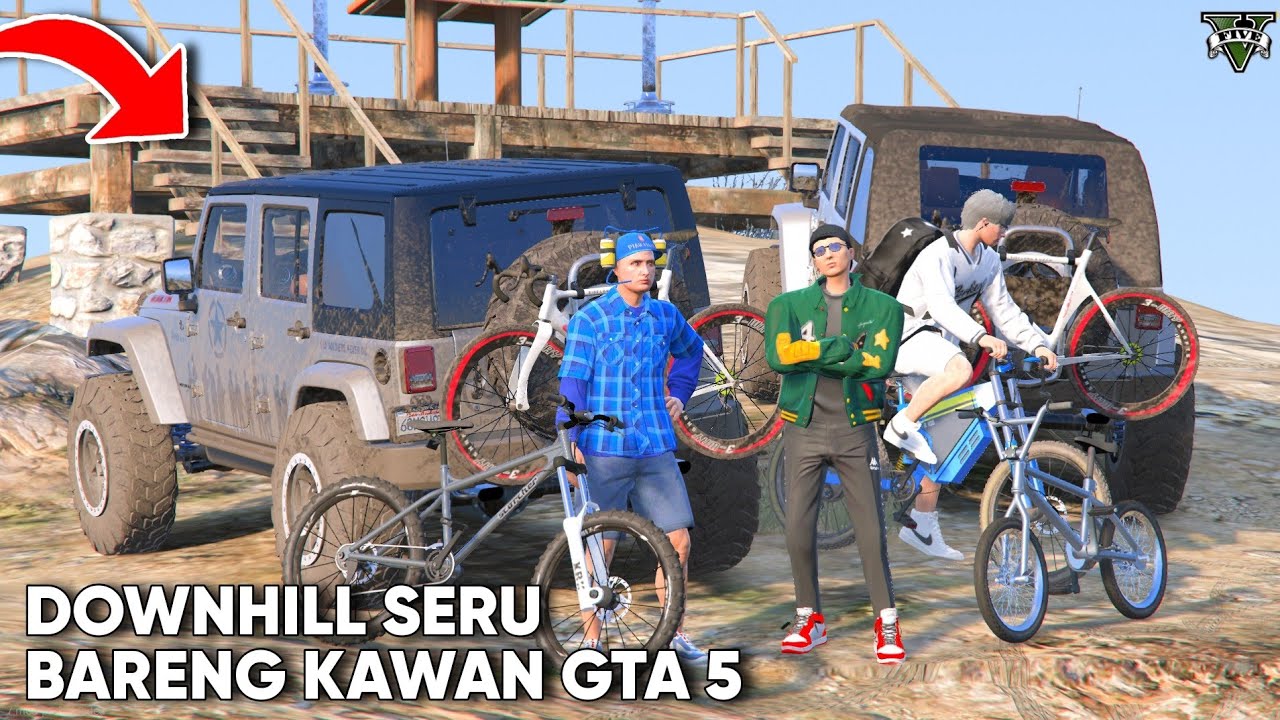 Bambang Offroad & Naik Sepeda Kocak Bareng Kawan Kawan GTA 5