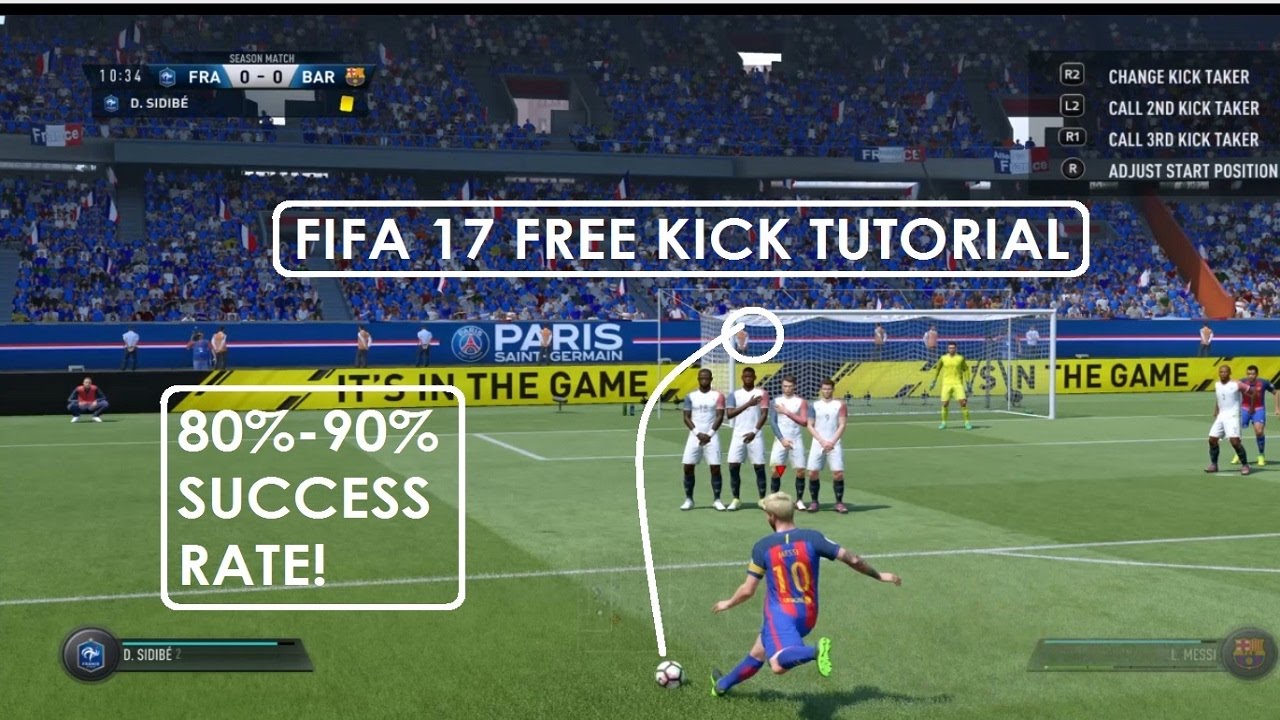 FIFA 17 Free Kick Tutorial - The Best Technique for Taking Free Kicks