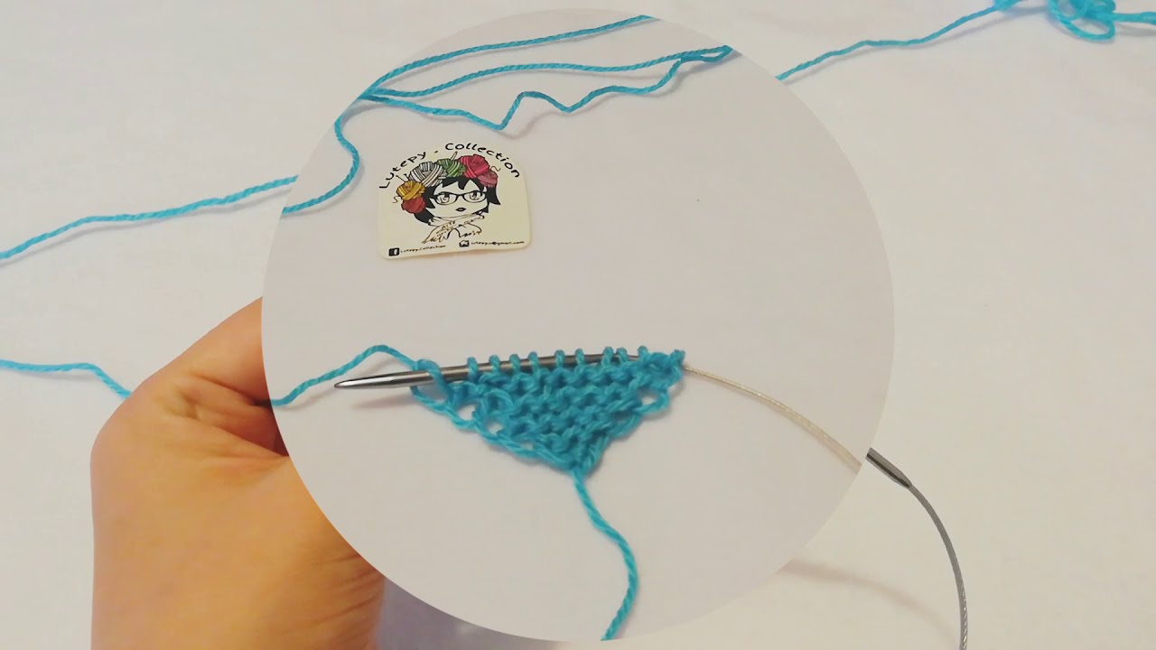 Muy f&aacute;cil CHAL triangular a dos agujas 🧶🤚#tutorial