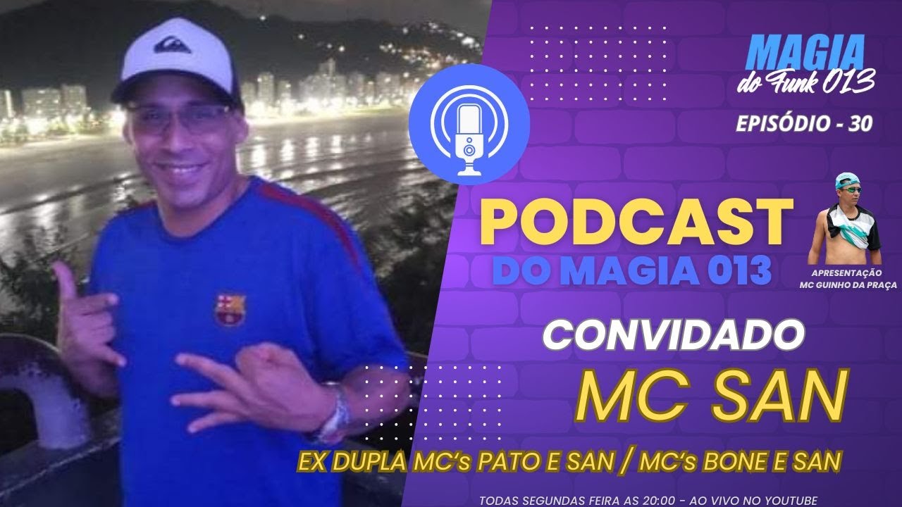 #30 MC SAN (EX DUPLA MC’s PATO E SAN & BONE E SAN) Pela 1 Vez em um Podcast.