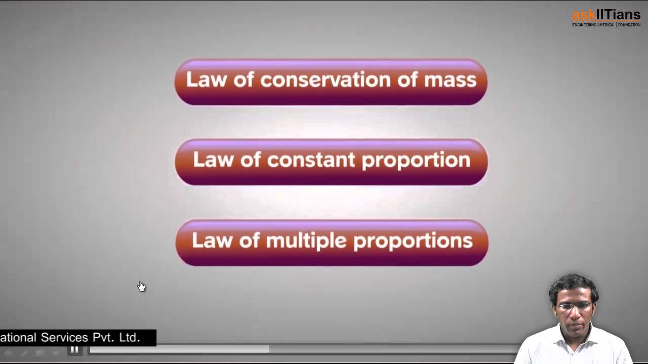 Laws of Chemical Combination-1 | Chemistry | Class 11 | IIT JEE Main + Advanced | NEET | askIITians