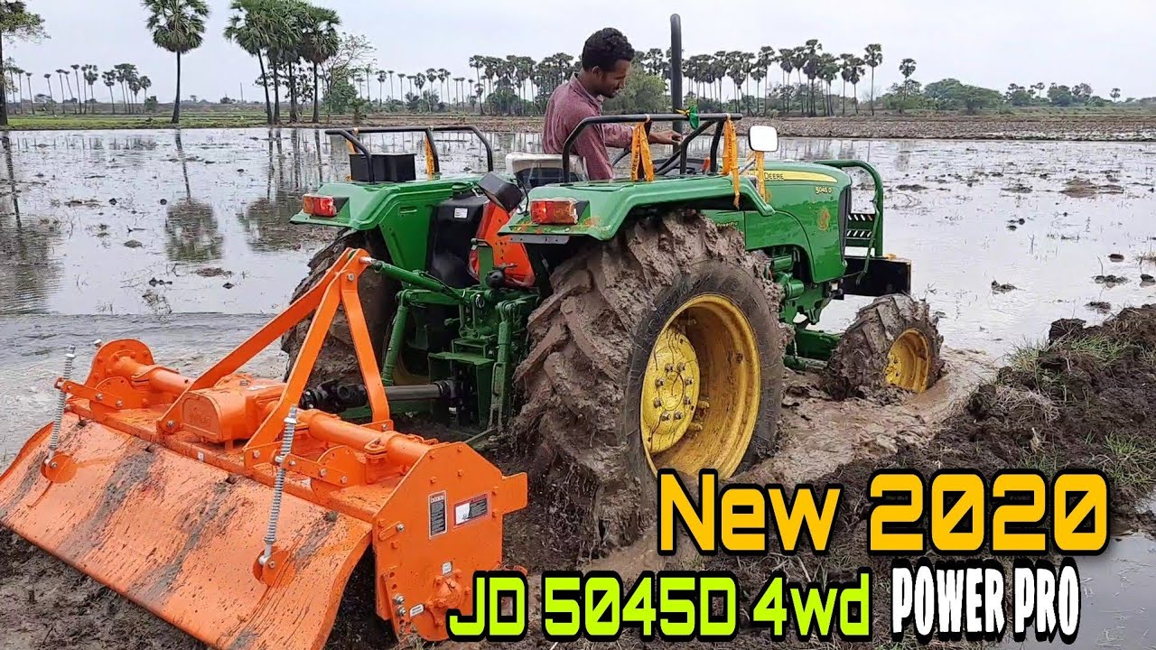 NEW TRACTOR |Johndeere 5045D 4wd| First time Field Working On Rotavator