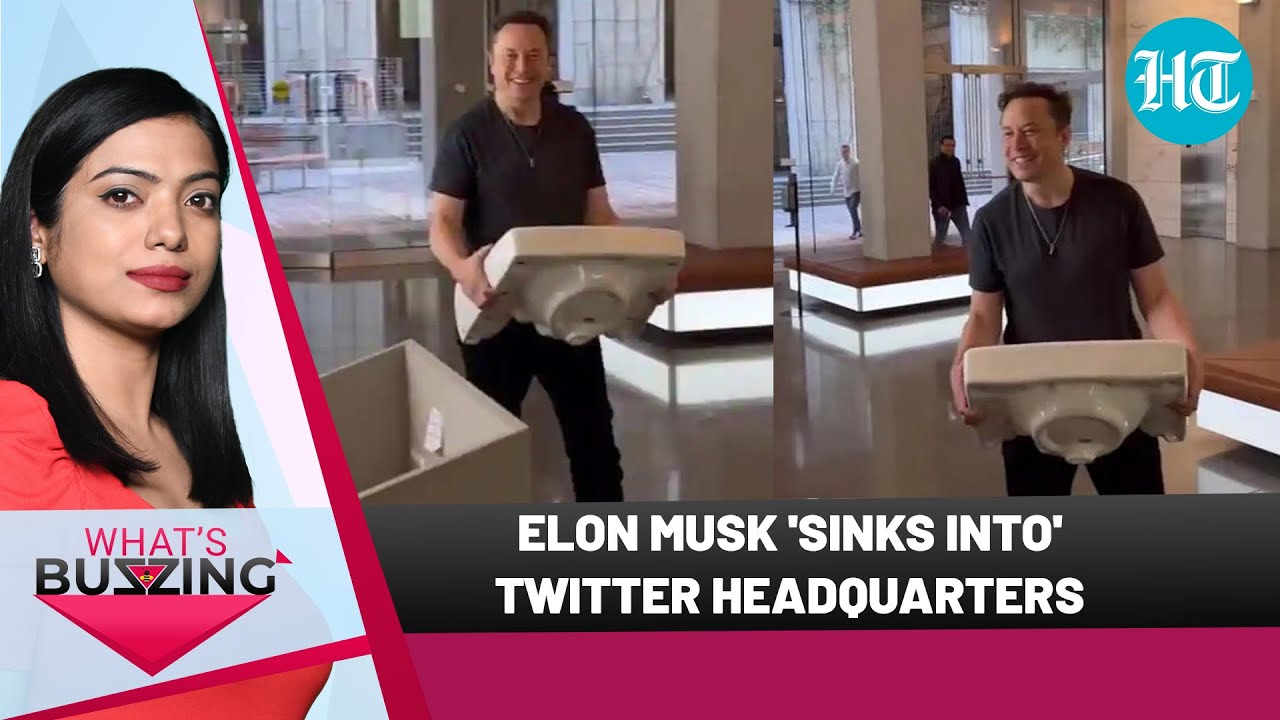 Musk enters Twitter HQ with bathroom sink; Daler Mehndi song for no parking warning | WHAT'S BUZZING