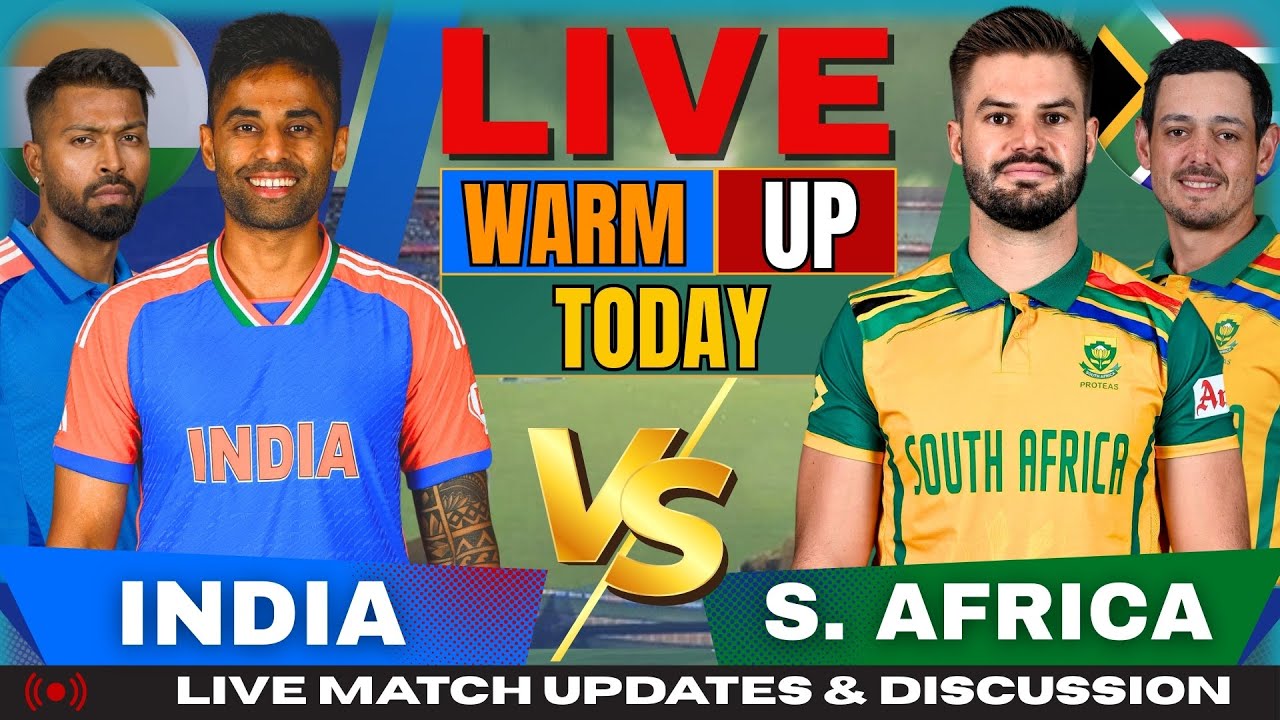 🔴 INDIA vs SOUTH AFRICA Live | IND vs SA warm-up Live Match Today | Live Cricket Score & analysis