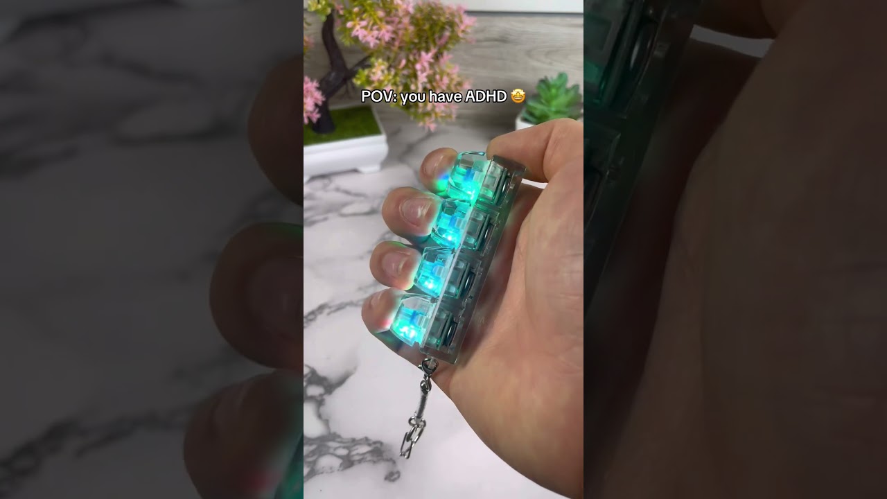 Best fidget toy to cure ADHD 🥹#keychain #toy #light #keycap