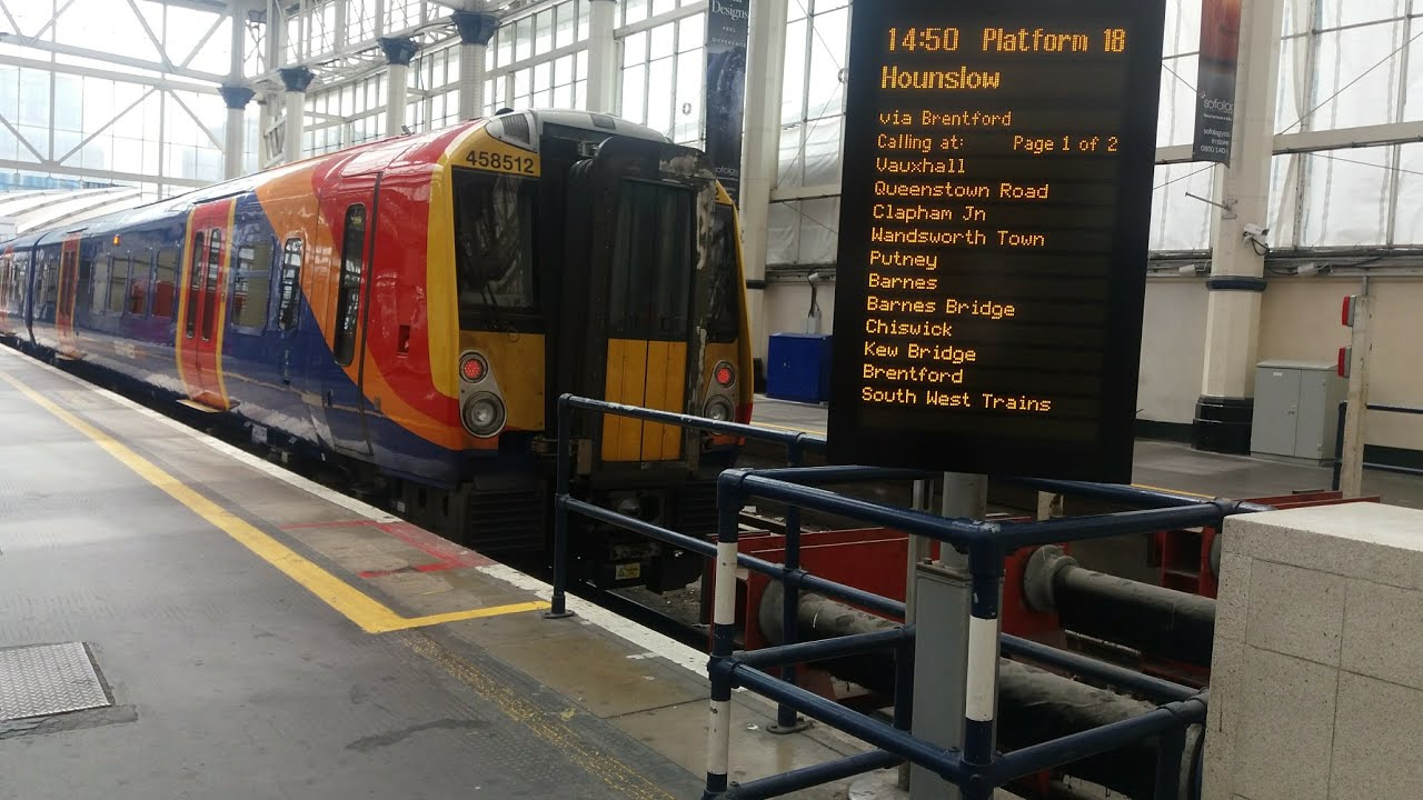 Journey on a Class 458 - London Waterloo to Hounslow (loop service) via Brentford
