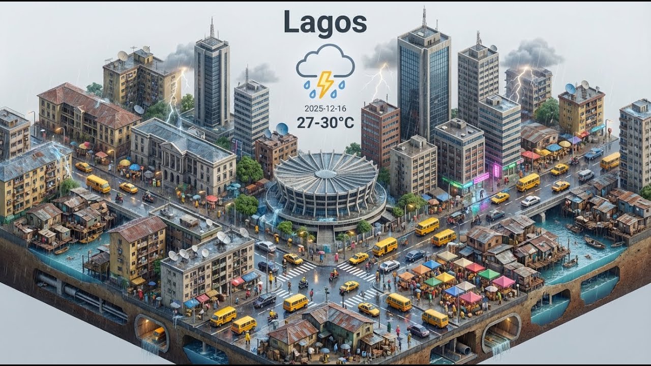 CloudTown Weather |  Lagos Dec. 16, 2025