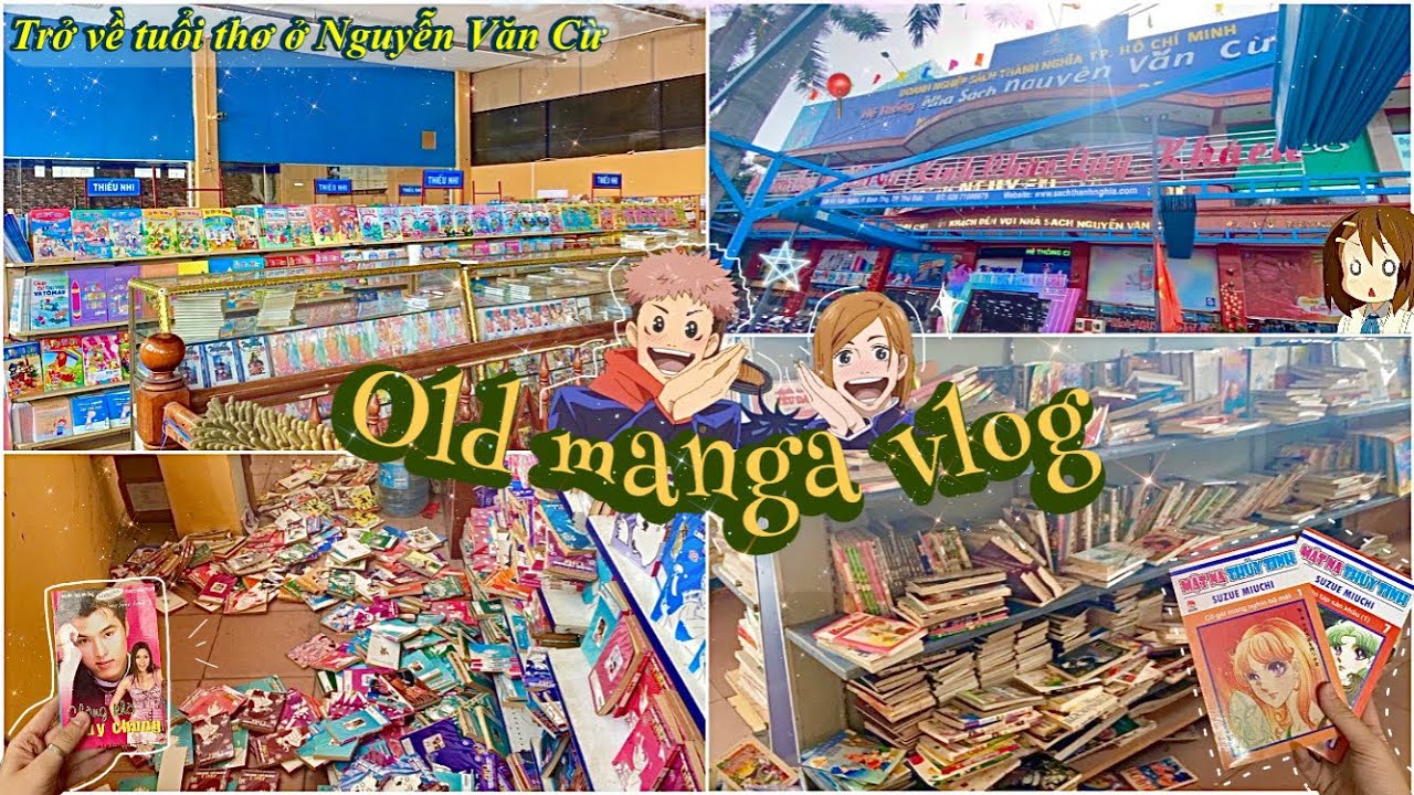 #★Series #2: Old manga shopping, manga vlog, Nguyễn Văn Cừ bookstore 🤎| Manga unboxing