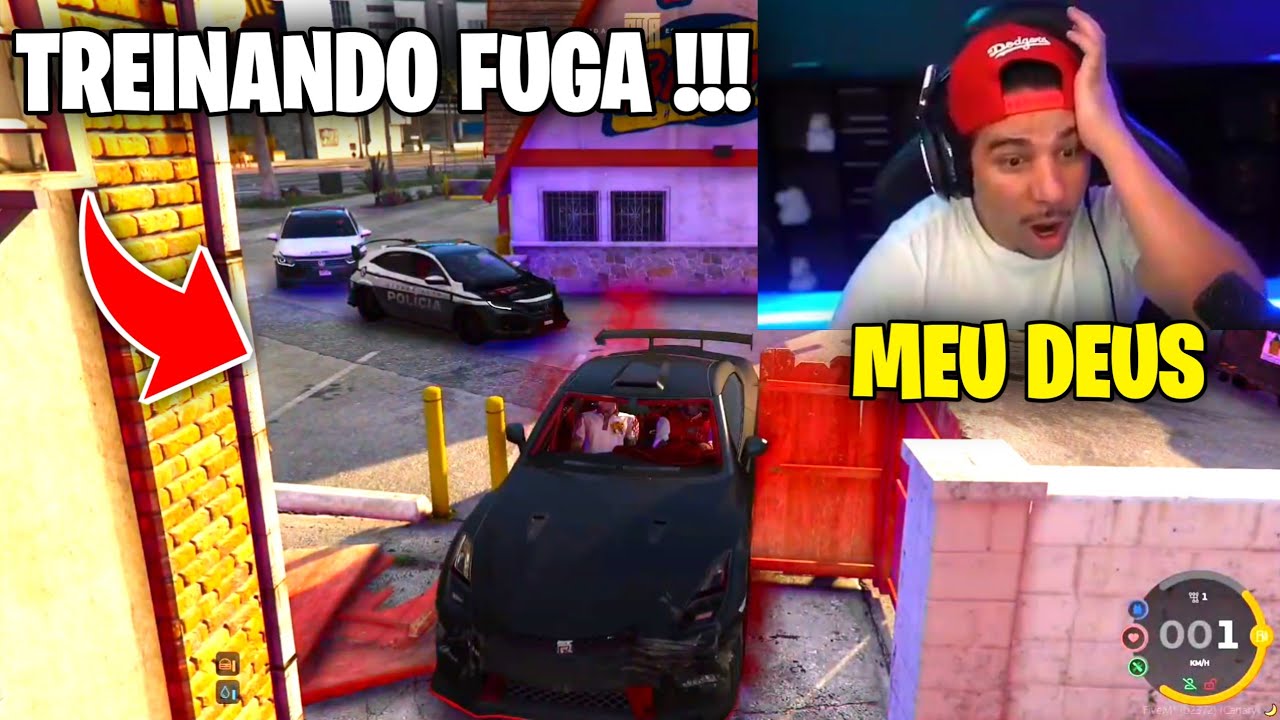 PIUZINHO TREINANDO FUGA NO GTA !!!