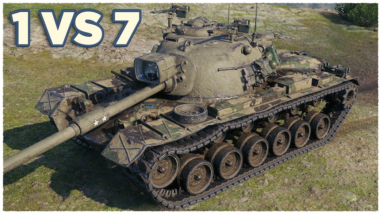 M48A5 Patton • 1 vs 7 • ТРИ ОТМЕТКИ • WoT Gameplay