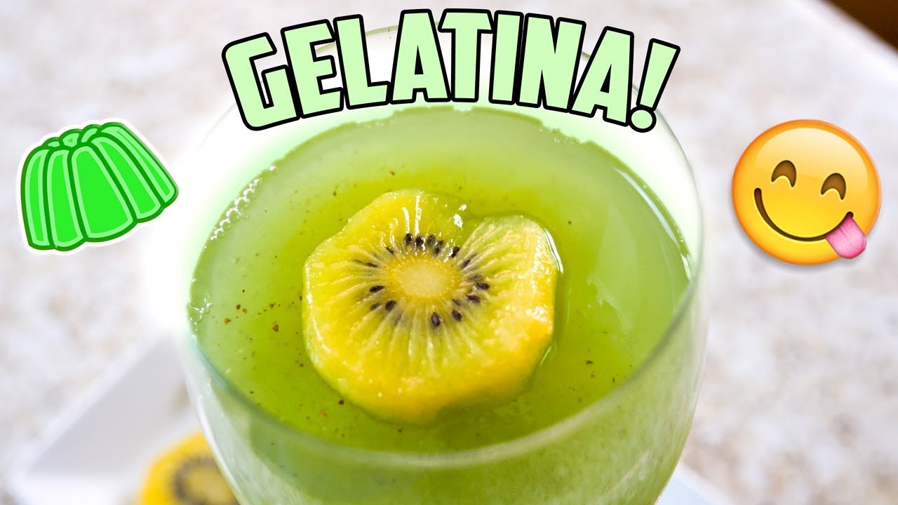 GELATINA DE KIWI 🥝 (FRUTAS NATURALES!) - COMO HACER GELATINA DE KIWI!