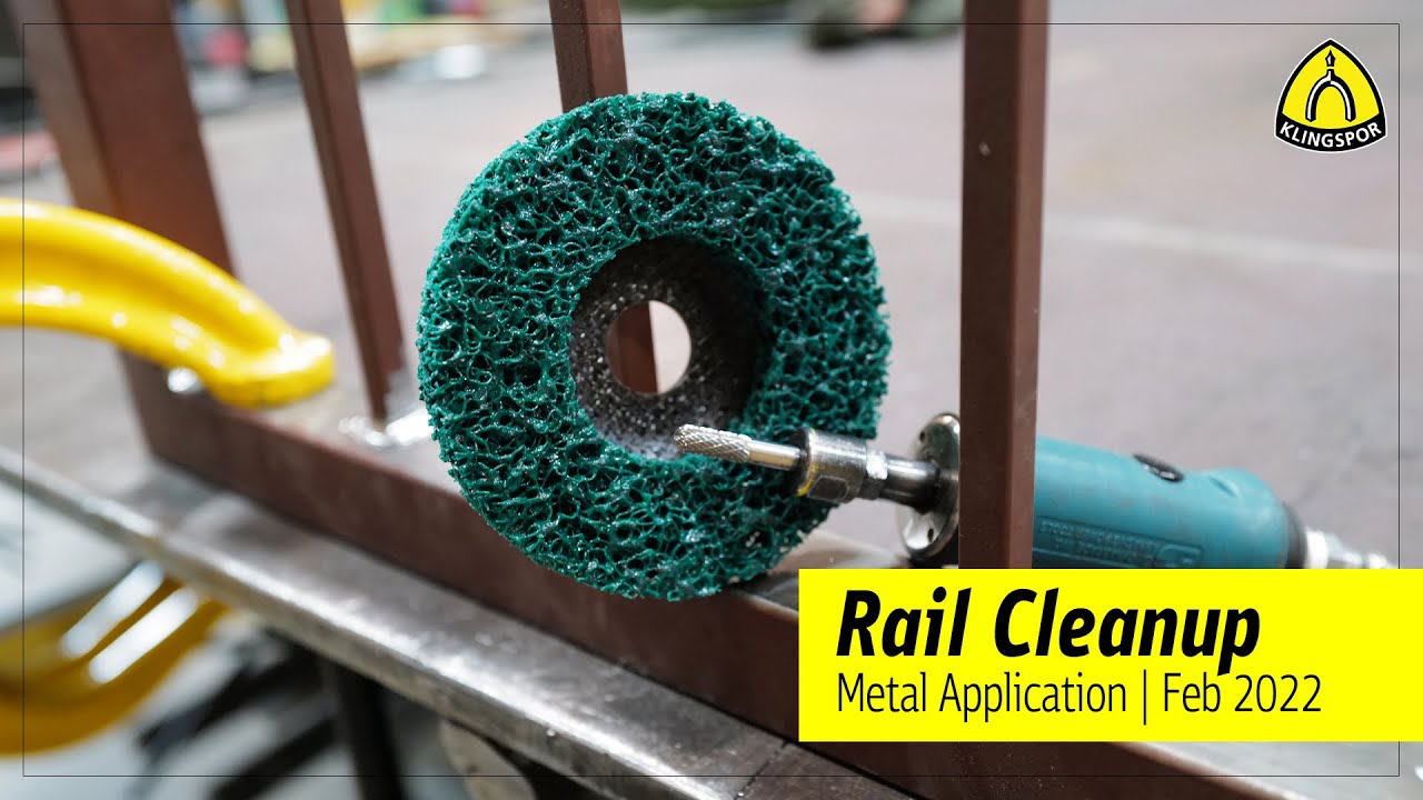 Rusty Rail Clean-Up with Carbide Burrs & Power Wheels | KLINGSPOR Abrasives USA