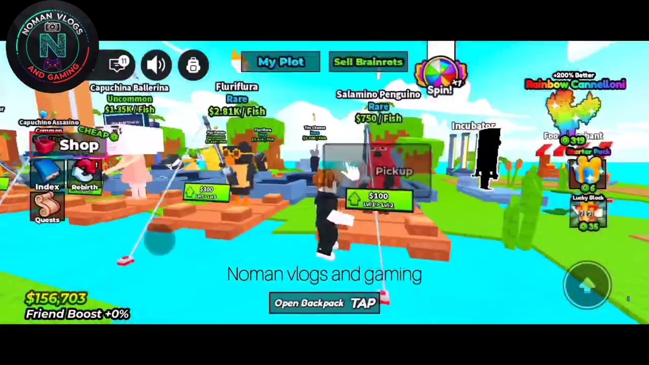 I Tried Catching ALL Fish in My Fishing Brainrot Roblox 🎣🔥@Noman_vlogs_and_gaming