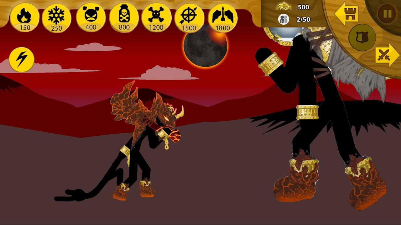 New Game Classic Campaign Insane Unlock Giant Fire Vs Boss LunarClops The Last War |Stick War Legacy
