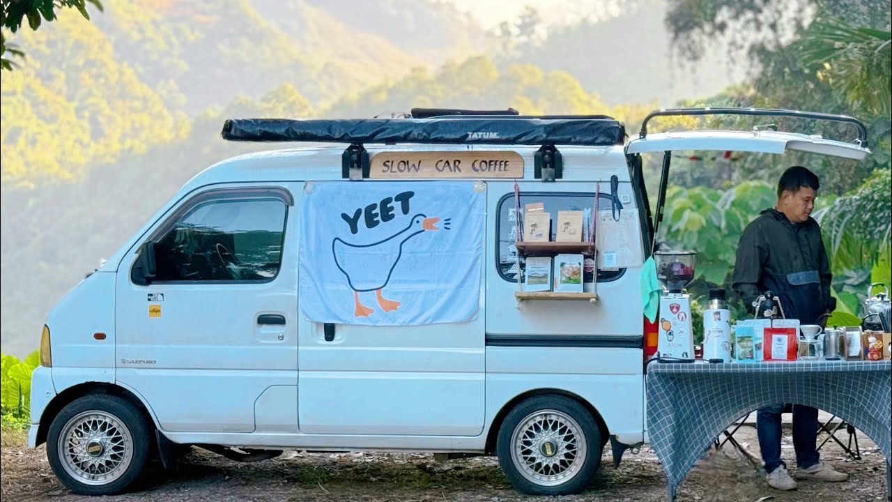 Cafe Vlog Mini Coffee Truck Shop Bar Dream Mobile Barista Kopi Japanese Kei Van Relax Street Food